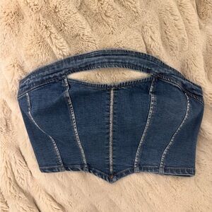 Urban Outfitters Blue Denim Corset